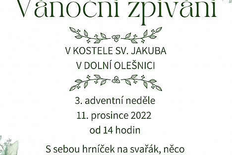 Vánoční zpívání v Dolní Olešnici