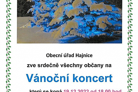 Vánoční koncert v Hajnici