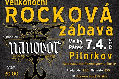 Velikonoční rocková zábava v Pilníkově