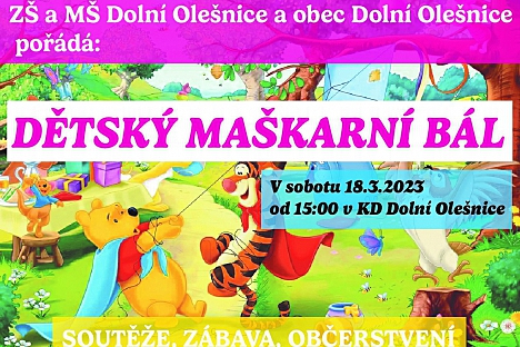 Dětský maškarní bál v Dolní Olešnici