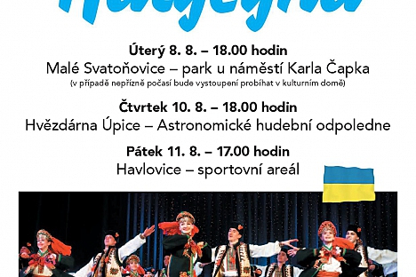 Taneční a hudební vystoupení folklorního soboru Halyčyna