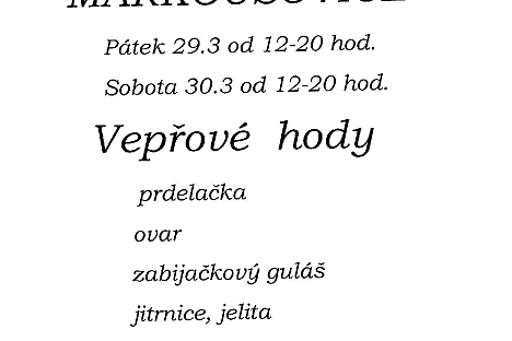 Vepřové hody v Markoušovicích