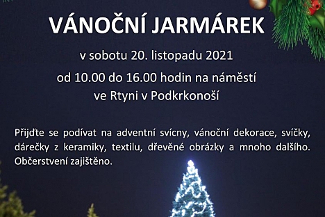 Vánoční jarmárek ve Rtyni v Podkrkonoší