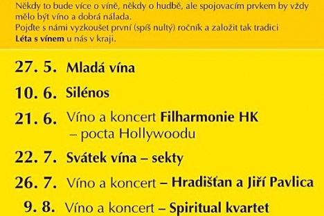 Léto s vínem - pohoda, setkávání lidí, dobrá muzika